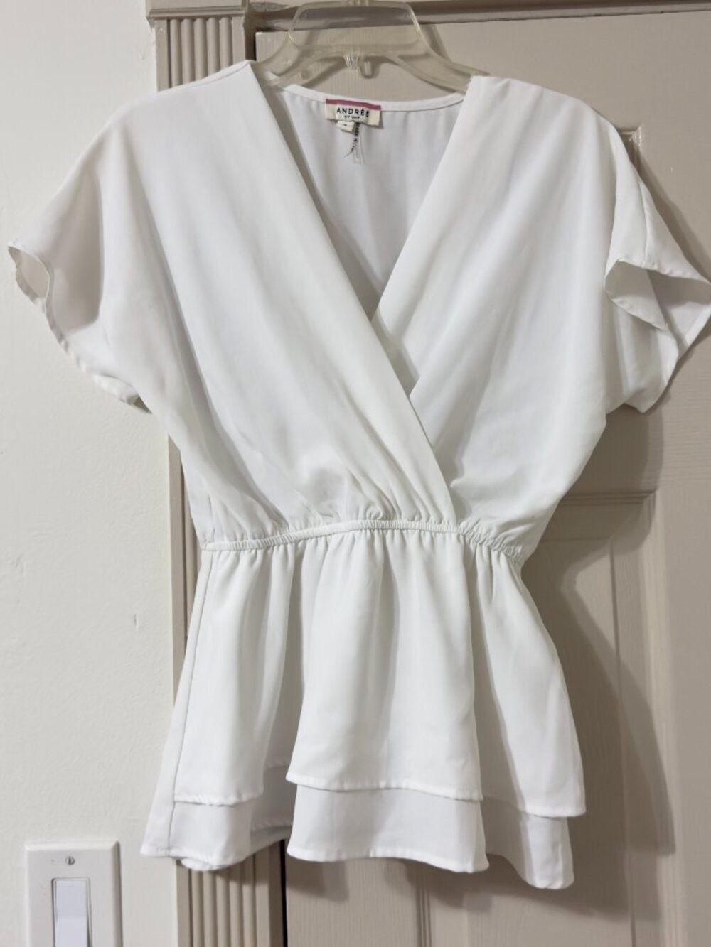 Andree by Unit Women’s Double Layer Peplum Top - Size S